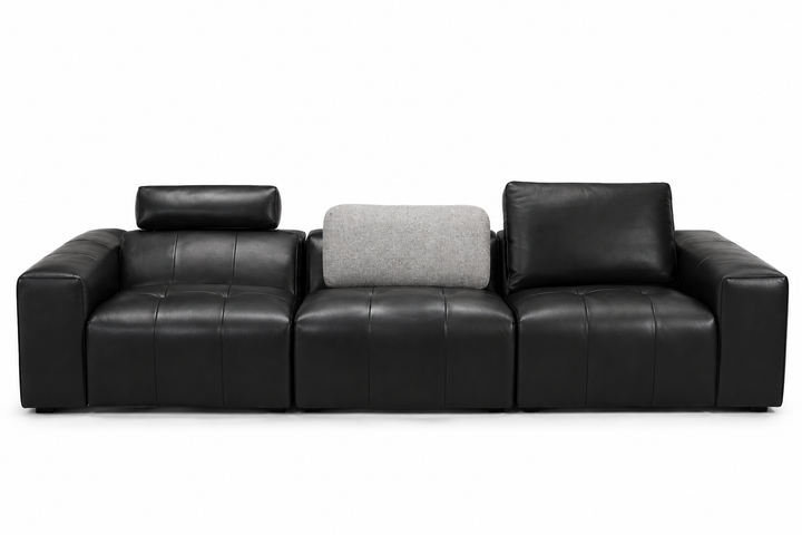 Imported Genuine Leather Recliner Sofa, 6070
