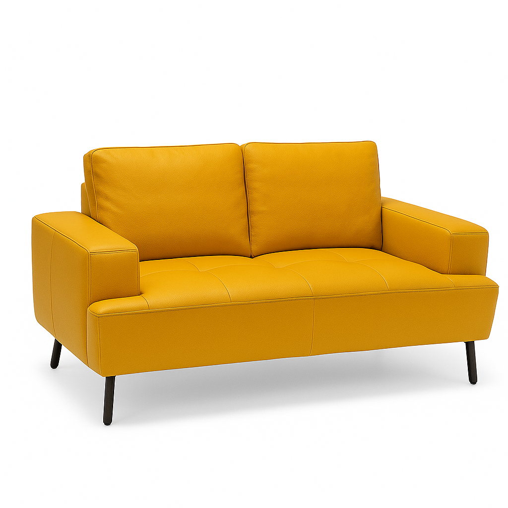 Imported Real Leather Sofa, Model No. ZM915