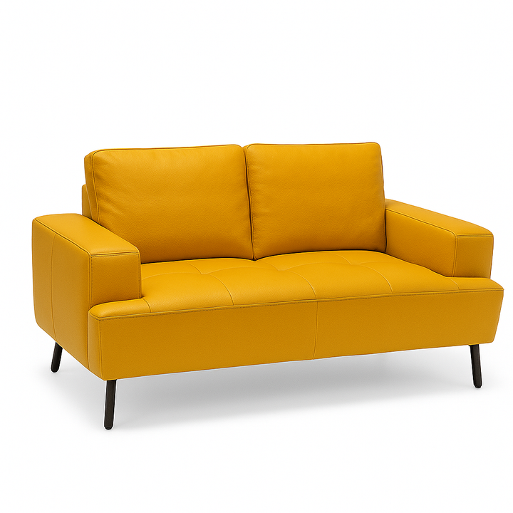 Imported Real Leather Sofa, Model No. ZM915