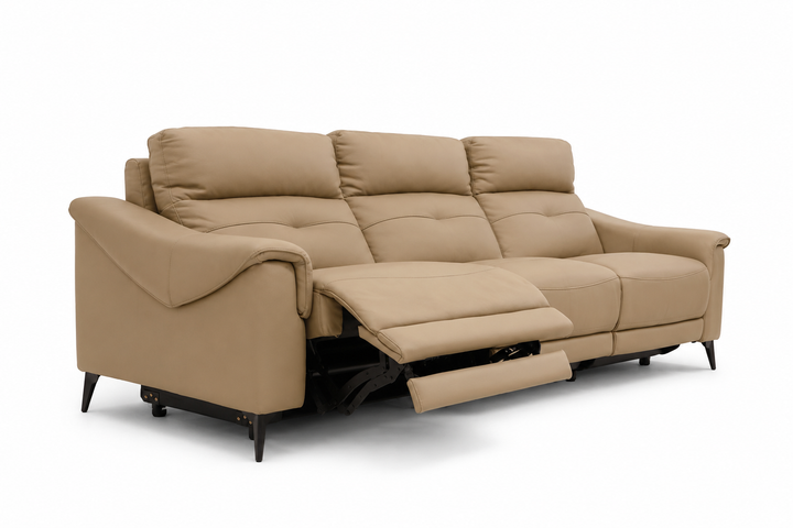 Imported Real Leather Recliner Sofa, 6075