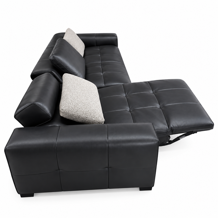 Imported Genuine Leather Recliner Sofa, 6070