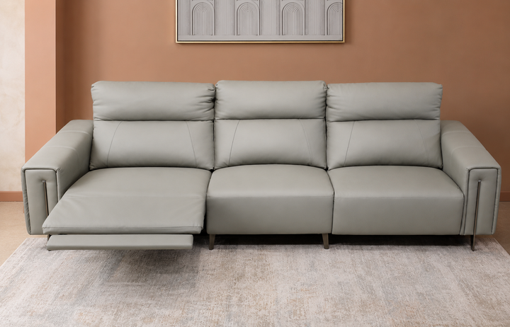Imported Real Leather Recliner Sofa, 6088