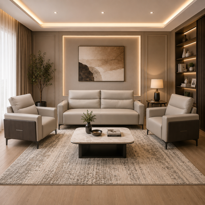 Imported Leather Sofa Set