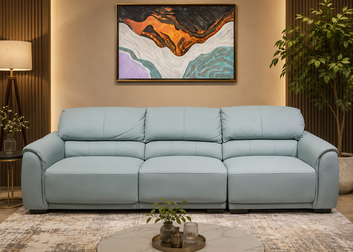 Imported Leather Sofa 6080
