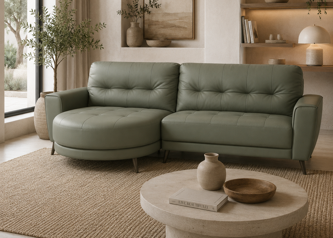 Imported Leather Sofa, ZM936