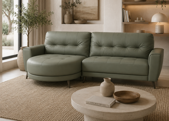 Imported Leather Sofa, ZM936