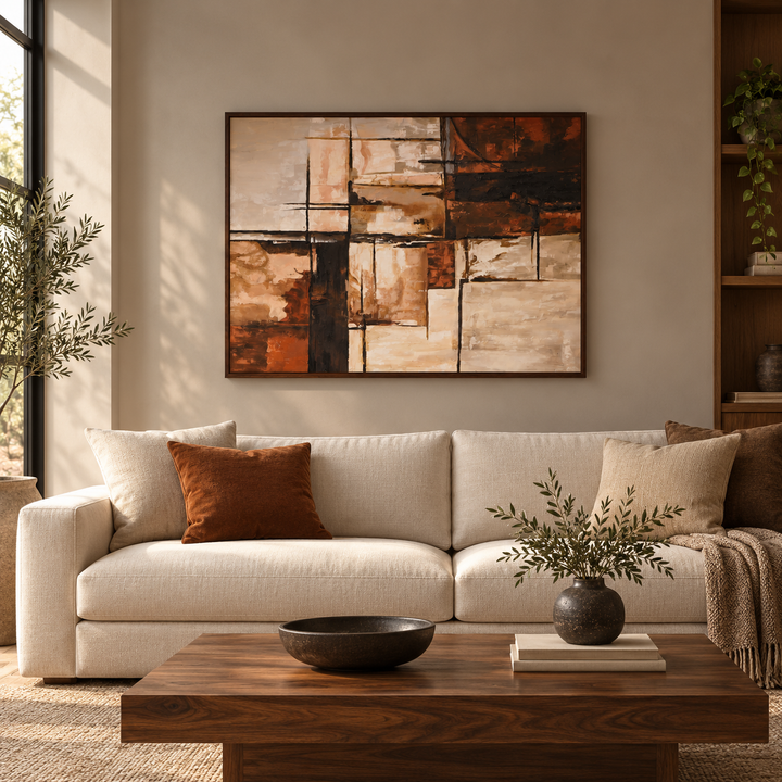 Hand Painted Textured, Acrylic Painting
