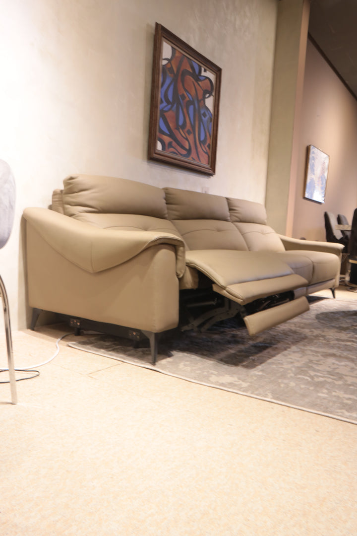 Imported Real Leather Recliner Sofa, Model No. 6075