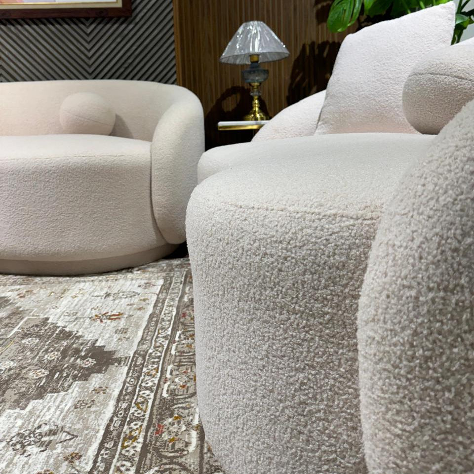 Modern Cloud Couch with Soft Boucle Upholstered, 7 Seaters Comfy Couch for Living Room Home Office