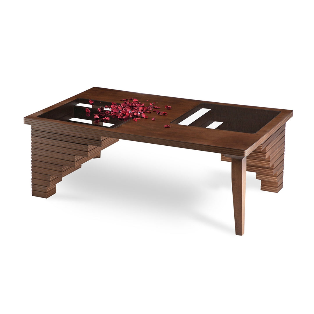 Bodrum Model - Turkish Natural Walnut Coated Center Table, Wooden Rustic, Room Furniture, - V Surfaces