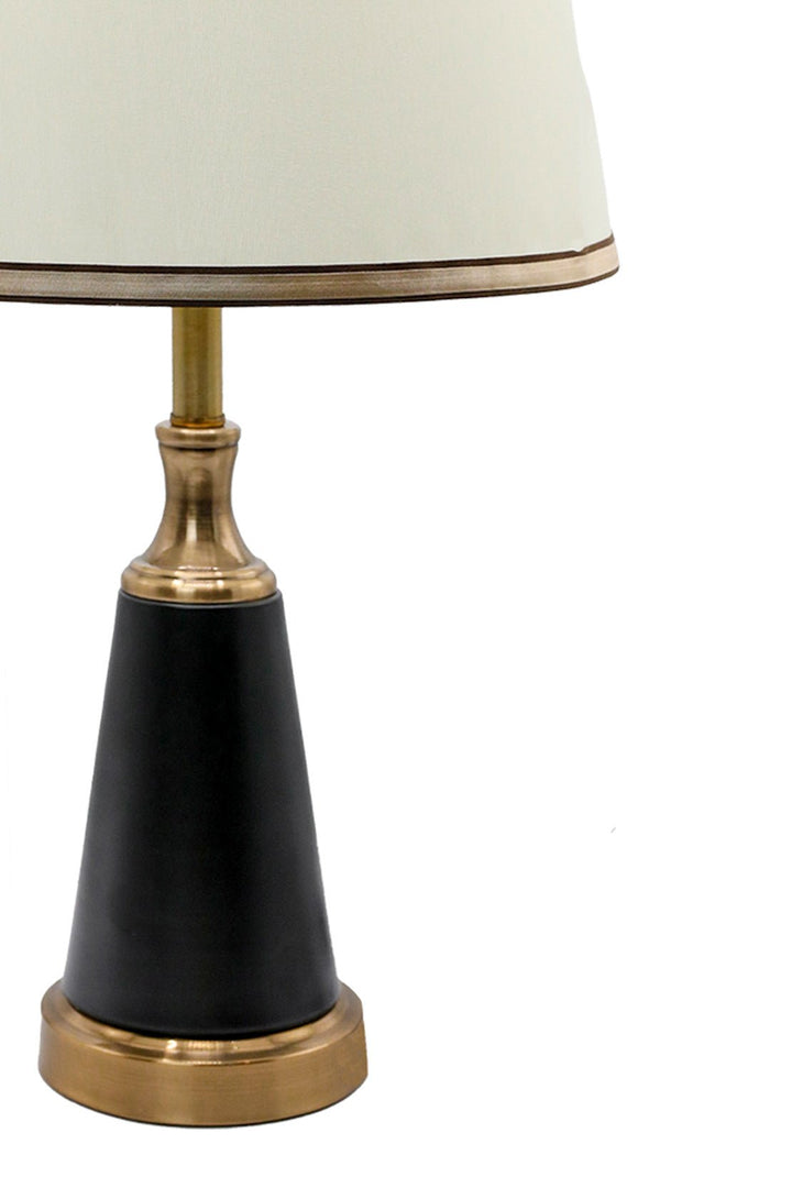 Brass Table Lamp With White Drum - V Surfaces