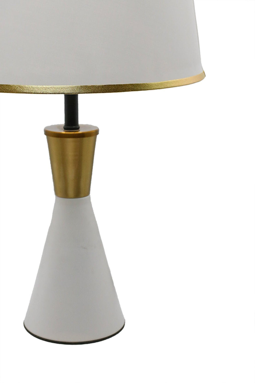 Brass Table Lamp With White Drum - V Surfaces