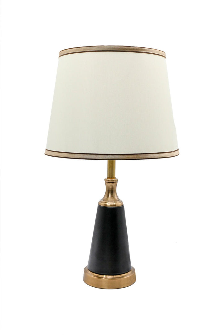 Brass Table Lamp With White Drum - V Surfaces