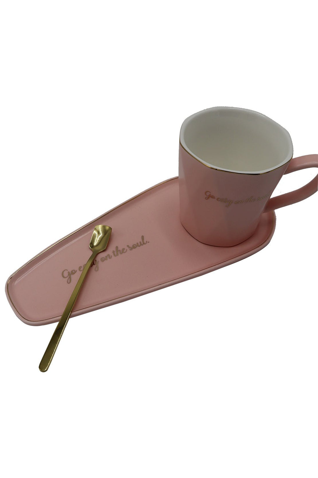Ceramic Mug With Tray Pink - V Surfaces
