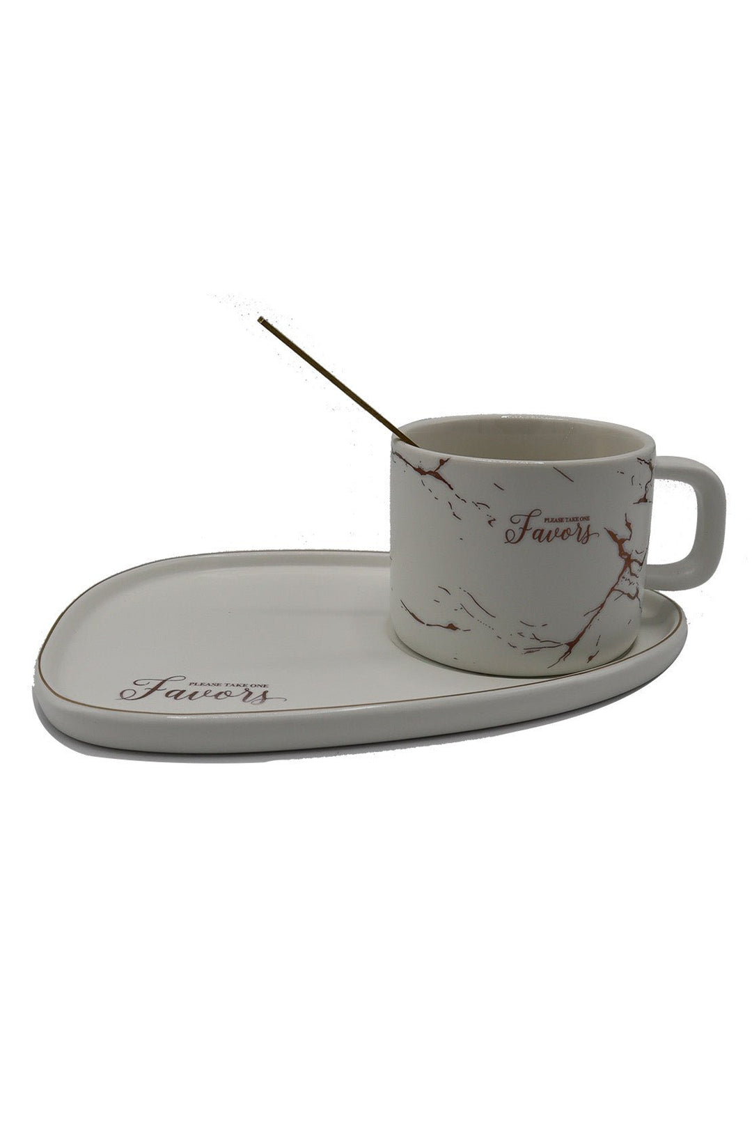 Ceramic Mug With Tray White - V Surfaces