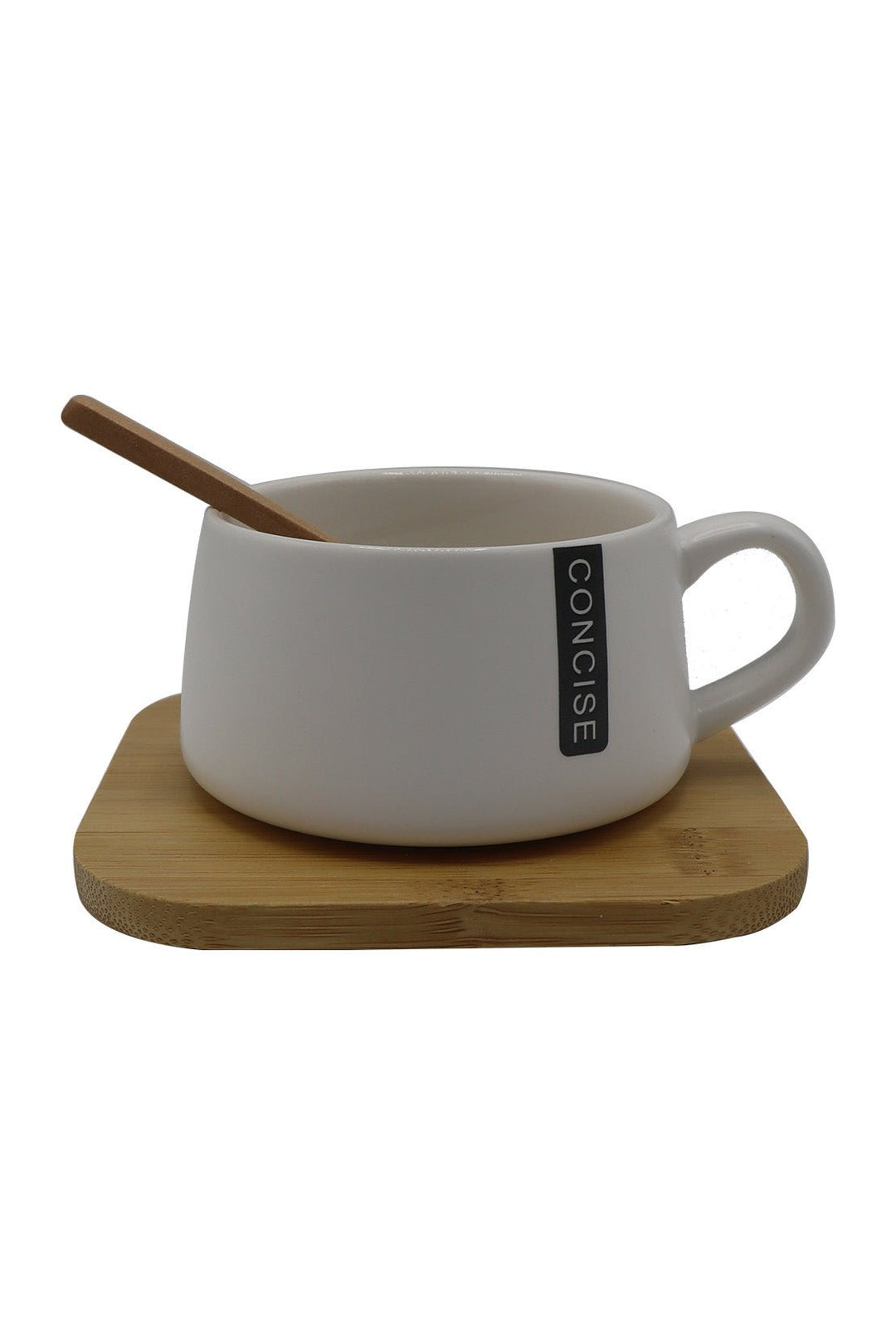 Ceramic Mug With Tray White Fancy - V Surfaces