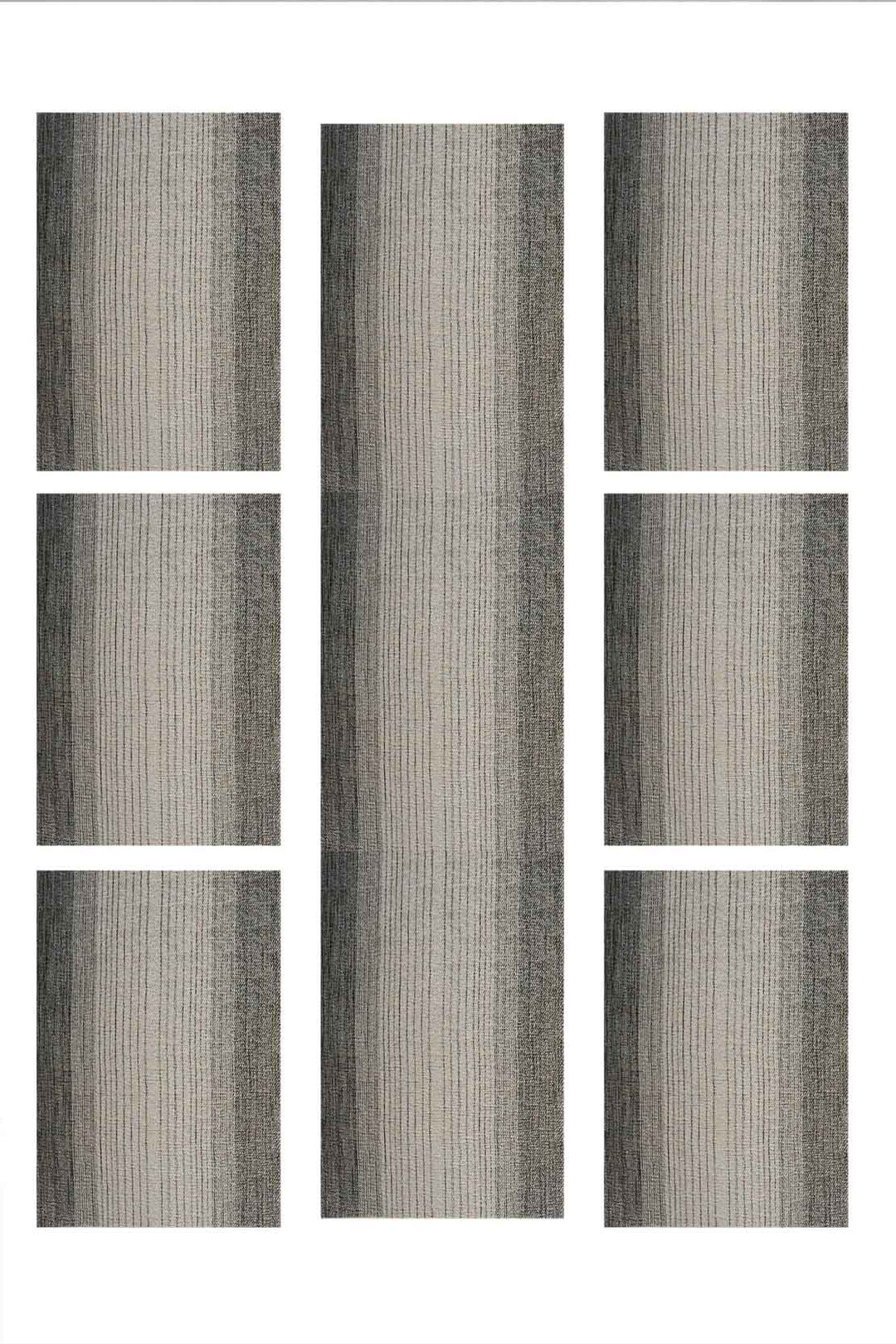 CLASSIC MAT SEVEN PCS SET WITH RUNNER Gray - V Surfaces