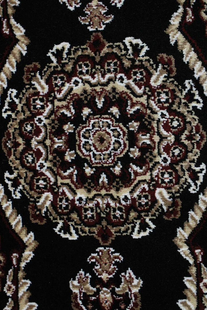 Classical and Traditional Design - 3.2 x 4.9 FT - Brown and Blue - Kirman Rug - Superior Elegant Rug for Living Room - V Surfaces