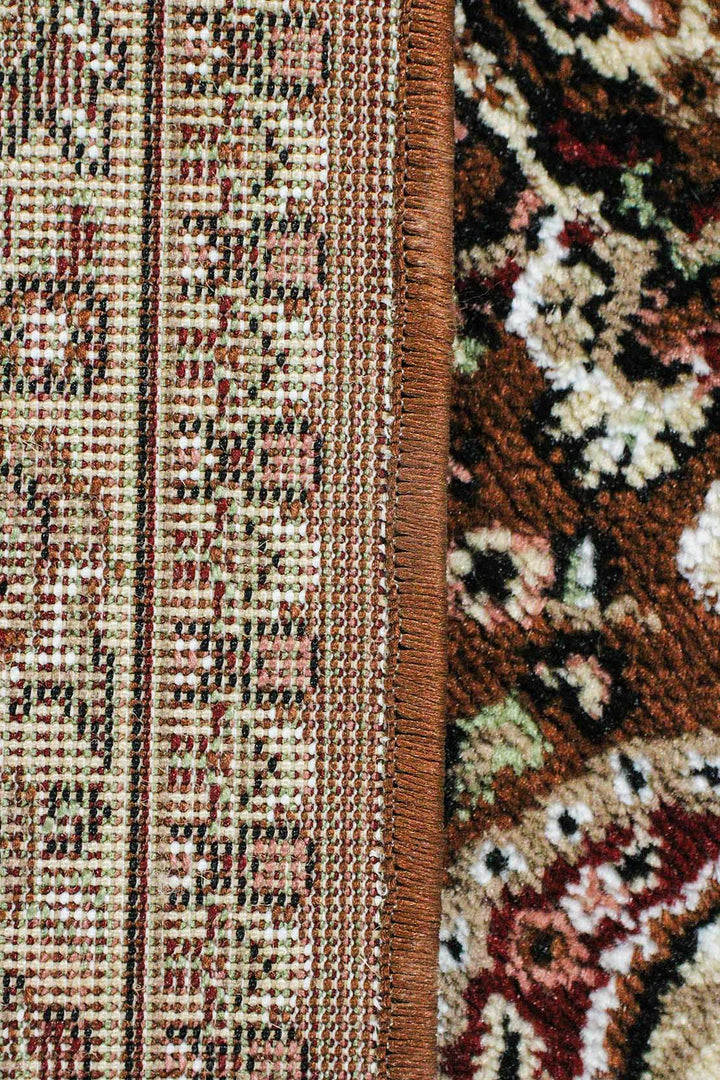 Classical and Traditional Design - 3.2 x 4.9 FT - Brown - Kirman Rug - Superior Elegant Rug for Living Room - V Surfaces