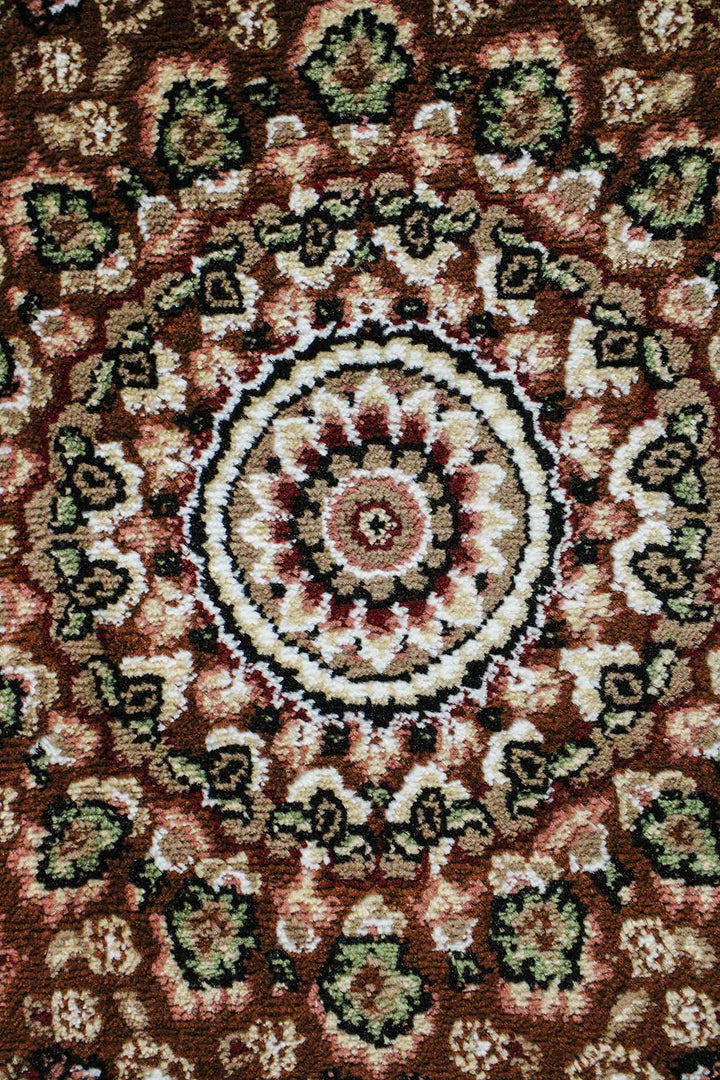 Classical and Traditional Design - 3.2 x 4.9 FT - Brown - Kirman Rug - Superior Elegant Rug for Living Room - V Surfaces