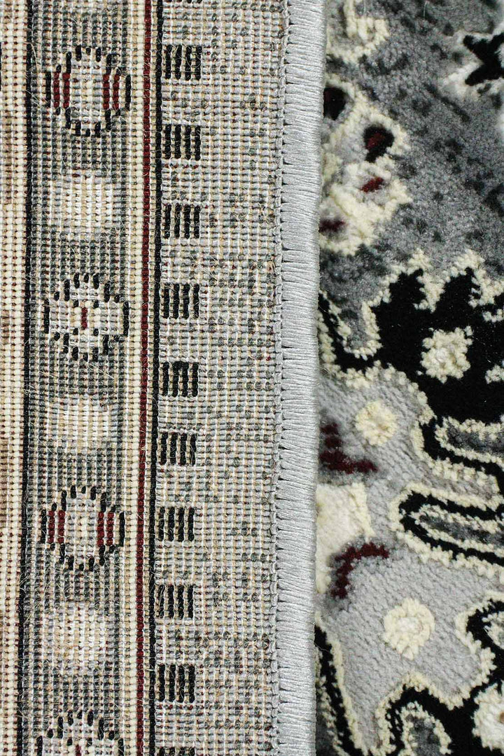 Classical and Traditional Design - 3.2 x 4.9 FT - Cream and Gray - Emerald Rug - Superior Elegant Rug for Living Room - V Surfaces