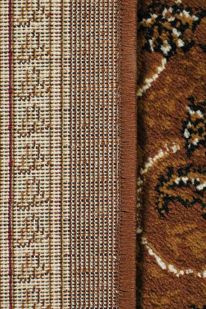 Classical and Traditional Design - 3.9 x 5.5 FT - Brown - Tabraiz Rug - Superior Elegant Rug for Living Room - V Surfaces
