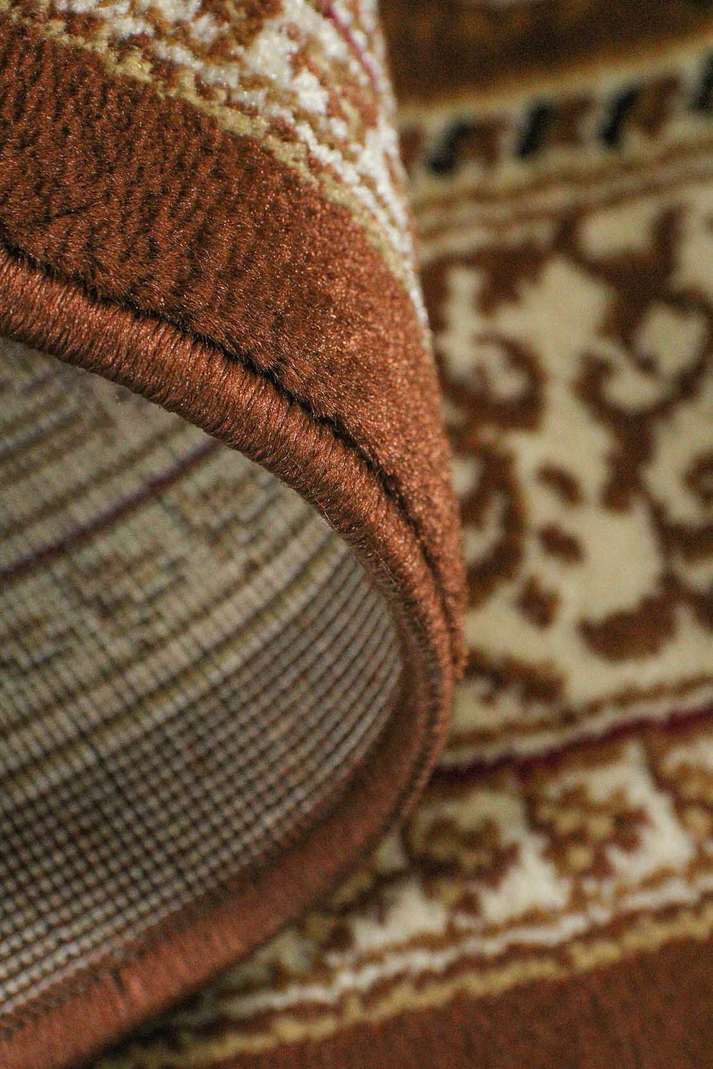 Classical and Traditional Design - 3.9 x 5.5 FT - Brown - Tabraiz Rug - Superior Elegant Rug for Living Room - V Surfaces