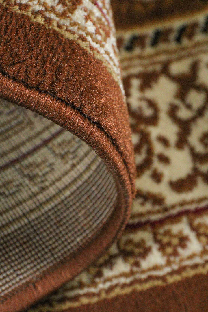 Classical and Traditional Design - 3.9 x 5.5 FT - Brown - Tabraiz Rug - Superior Elegant Rug for Living Room - V Surfaces