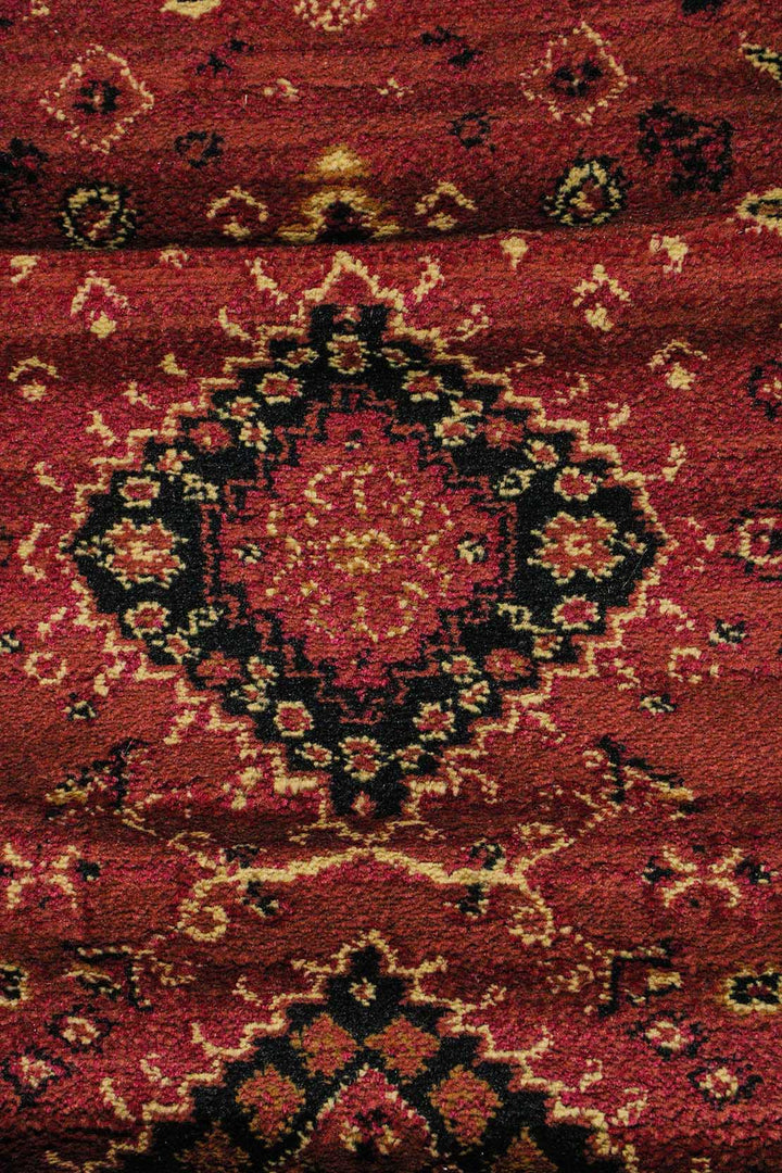 Classical and Traditional Design - 3.9 x 5.5 FT - Red - Tabraiz Rug - Superior Elegant Rug for Living Room - V Surfaces