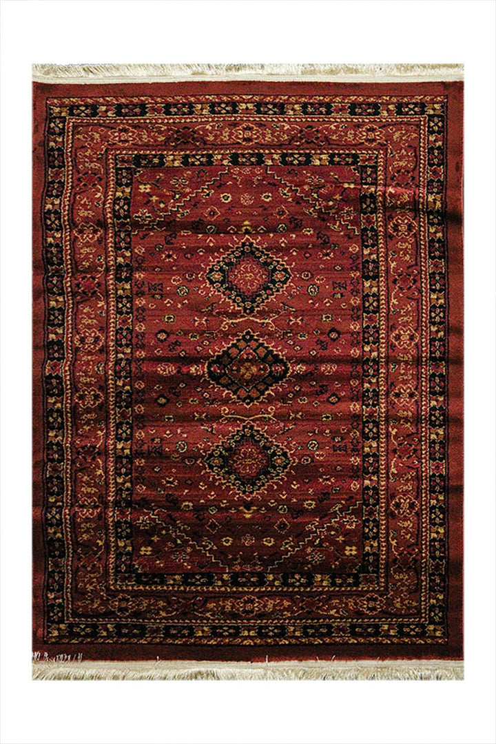 Classical and Traditional Design - 3.9 x 5.5 FT - Red - Tabraiz Rug - Superior Elegant Rug for Living Room - V Surfaces