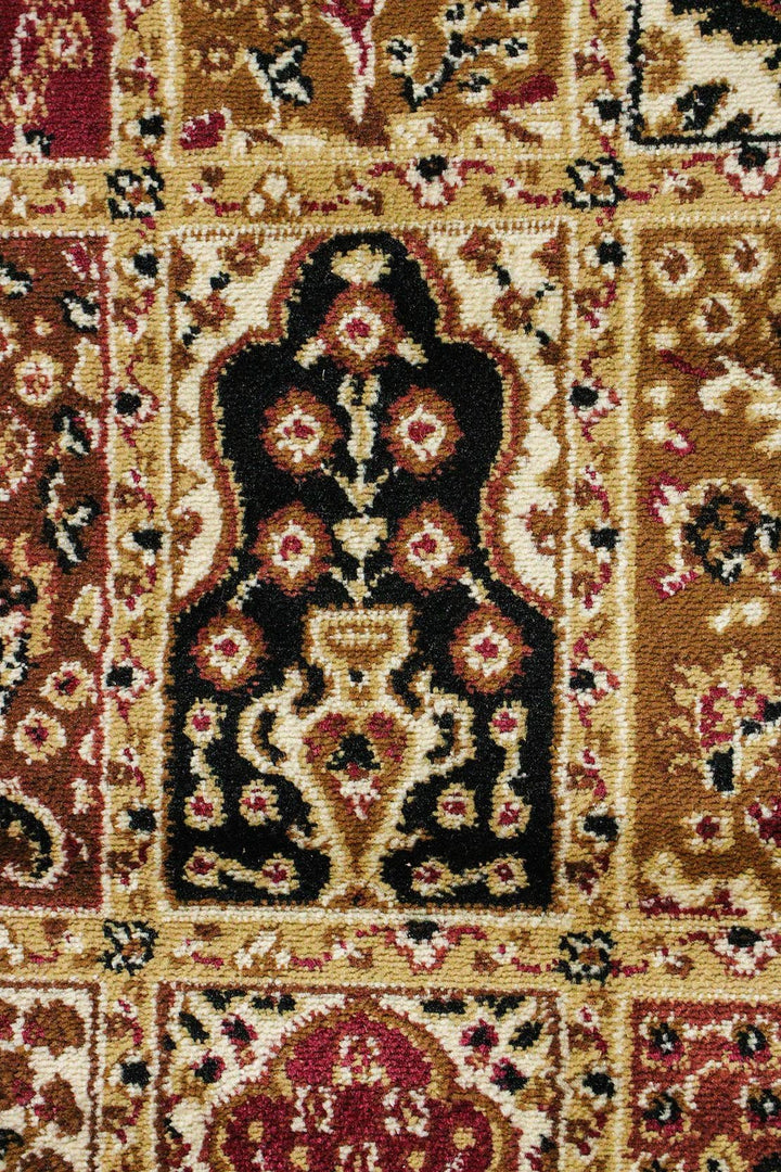 Classical and Traditional Design - 4.1 x 5.5 FT - Brown - Lotus Rug - Superior Elegant Rug for Living Room - V Surfaces