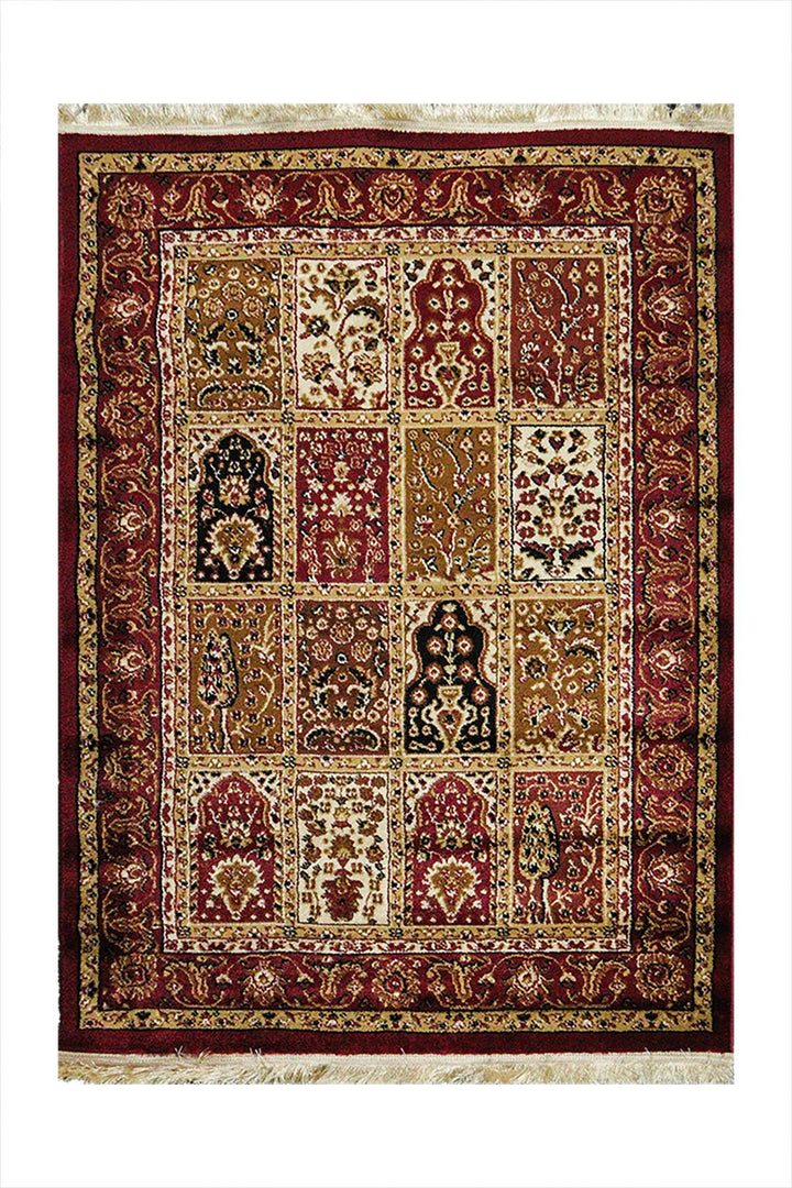 Classical and Traditional Design - 4.1 x 5.5 FT - Brown - Lotus Rug - Superior Elegant Rug for Living Room - V Surfaces