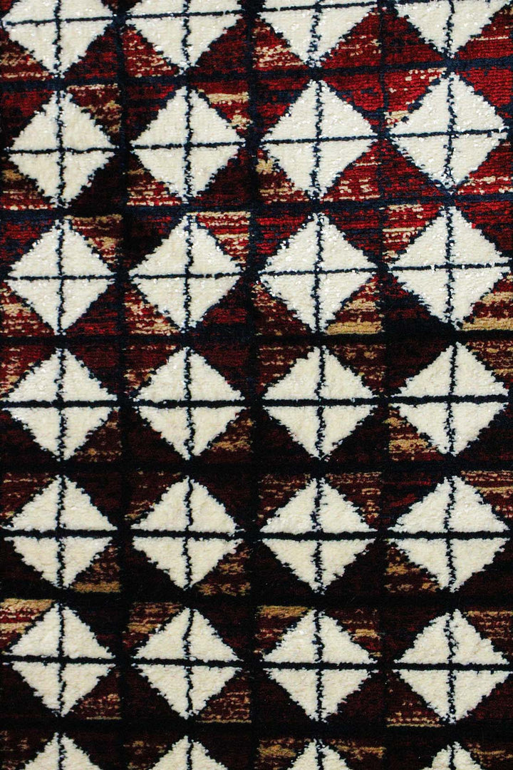 Classical and Traditional Design - 4.1 x 5.5 FT - Red and Cream - Indigo Rug - Superior Elegant Rug for Living Room - V Surfaces