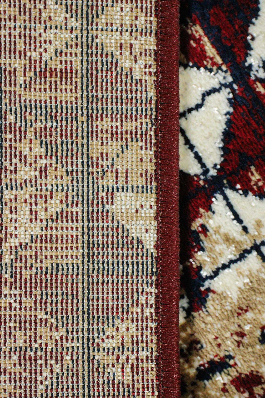 Classical and Traditional Design - 4.1 x 5.5 FT - Red and Cream - Indigo Rug - Superior Elegant Rug for Living Room - V Surfaces