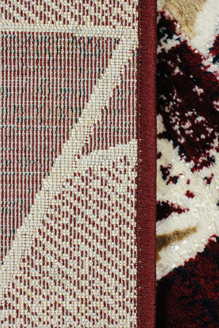 Classical and Traditional Design - 4.1 x 5.5 FT - Red Brown - Lotus Rug - Superior Elegant Rug for Living Room - V Surfaces