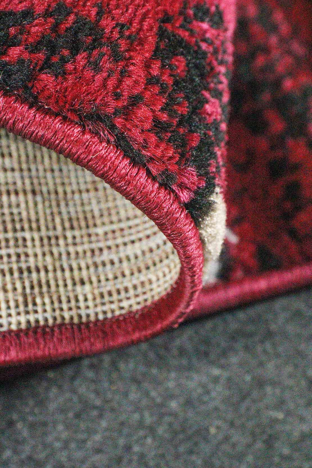 Classical and Traditional Design - 4.9 x 7.3 FT - Beige & Red - Indigo Rug - Superior Elegant Rug for Living Room - V Surfaces