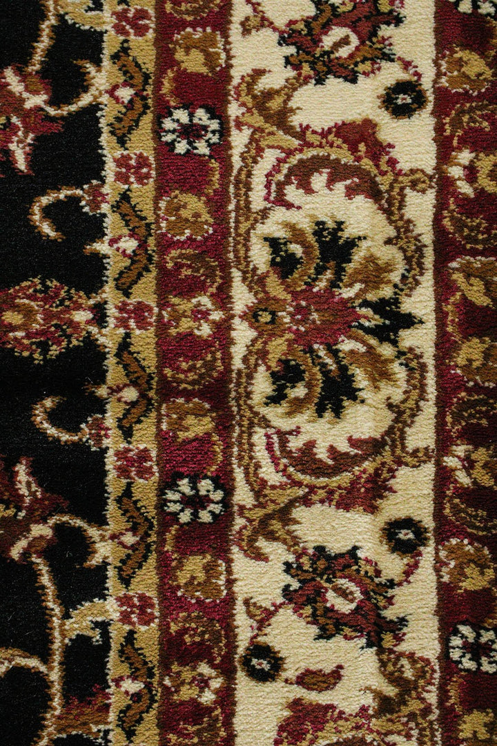 Classical and Traditional Design - 4.9 x 7.3 FT - Brown and Black - Emirfringes Rug - Superior Elegant Rug for Living Room - V Surfaces