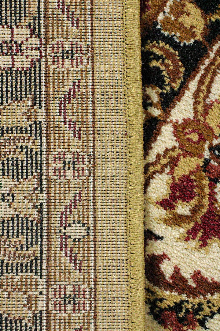 Classical and Traditional Design - 4.9 x 7.3 FT - Brown - Emirfringes Rug - Superior Elegant Rug for Living Room - V Surfaces