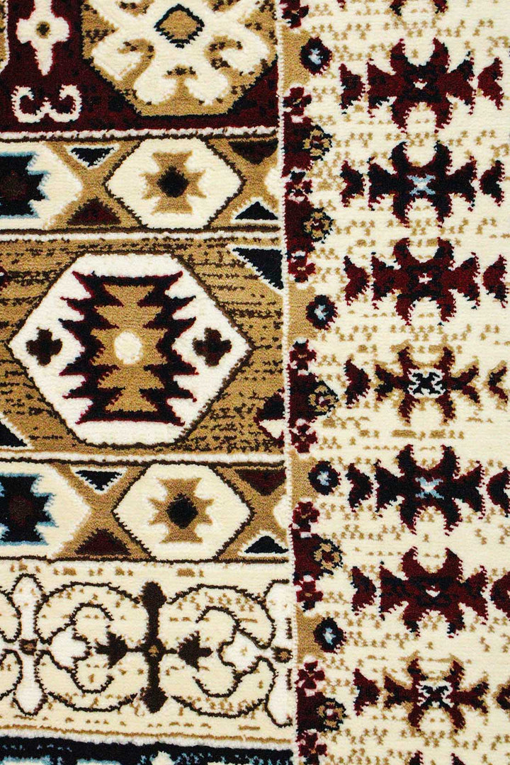 Classical and Traditional Design - 4.9 x 7.3 FT - Brown - Emirfringes Rug - Superior Elegant Rug for Living Room - V Surfaces