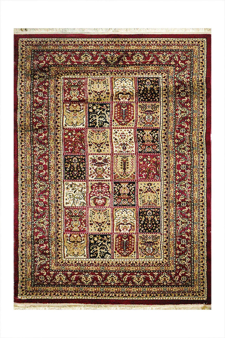 Classical and Traditional Design - 4.9 x 7.3 FT - Brown - Emirfringes Rug - Superior Elegant Rug for Living Room - V Surfaces