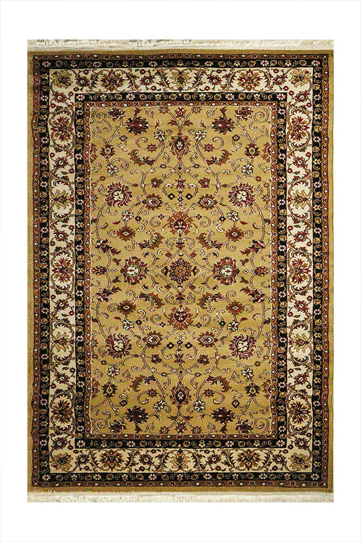 Classical and Traditional Design - 4.9 x 7.3 FT - Brown - Emirfringes Rug - Superior Elegant Rug for Living Room - V Surfaces