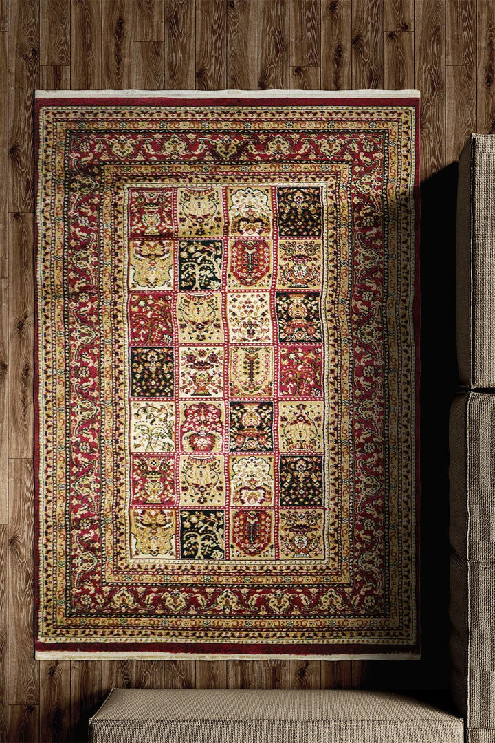 Classical and Traditional Design - 4.9 x 7.3 FT - Brown - Emirfringes Rug - Superior Elegant Rug for Living Room - V Surfaces