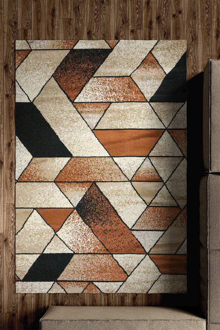 Classical and Traditional Design - 4.9 x 7.3 FT - Brown - Indigo Rug - Superior Elegant Rug for Living Room - V Surfaces