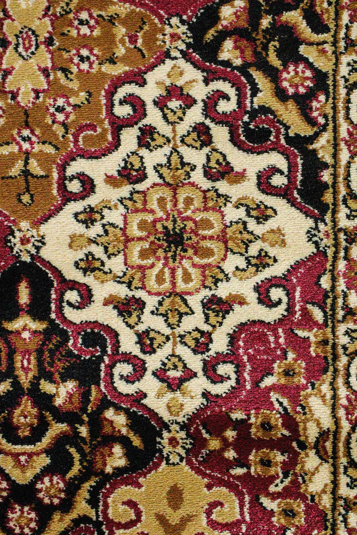 Classical and Traditional Design - 4.9 x 7.3 FT - Red - Emirfringes Rug - Superior Elegant Rug for Living Room - V Surfaces