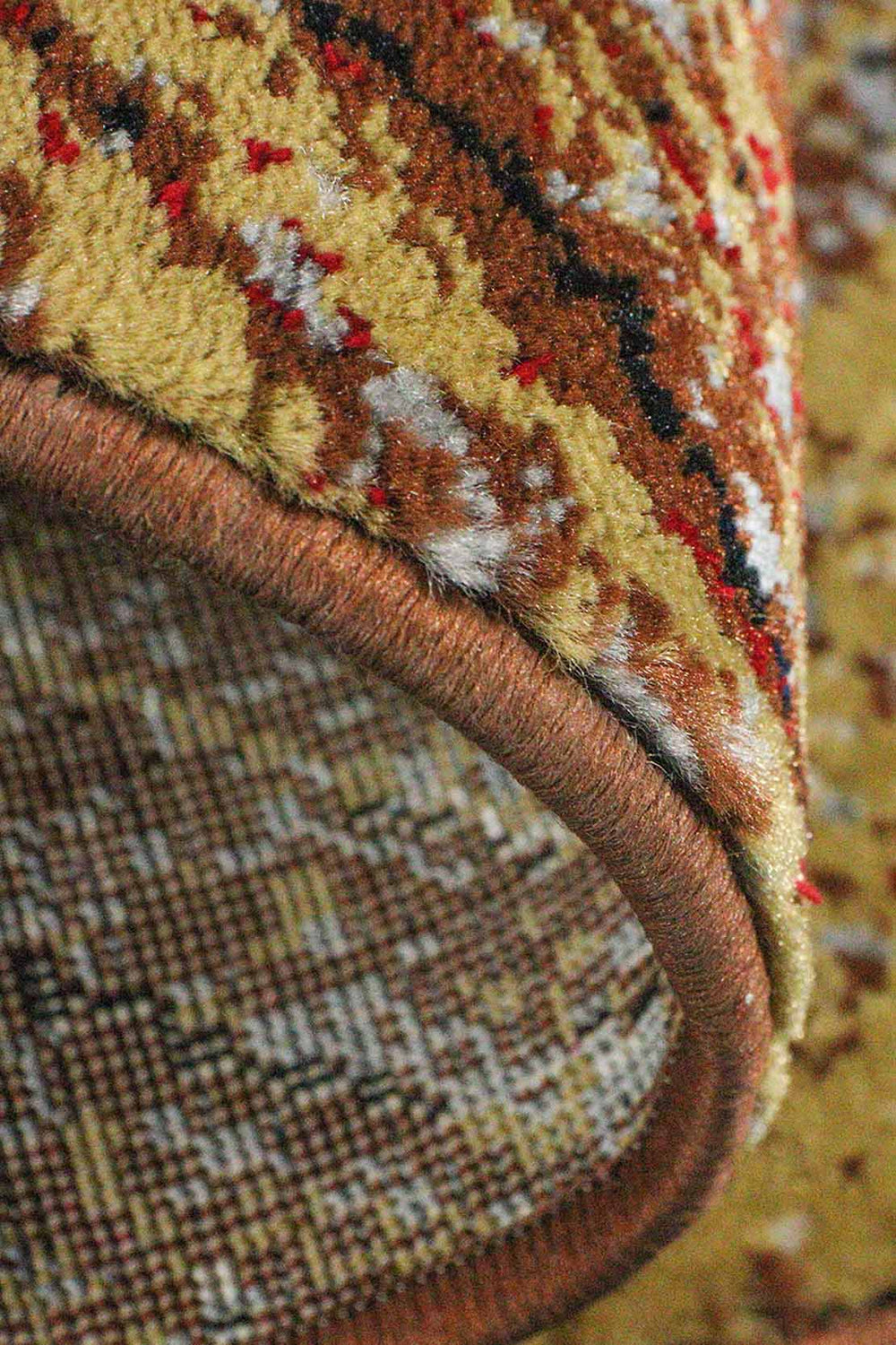 Classical and Traditional Design - 4.9 x 7.3 FT - Yellow & Brown - Art Rug - Superior Elegant Rug for Living Room - V Surfaces