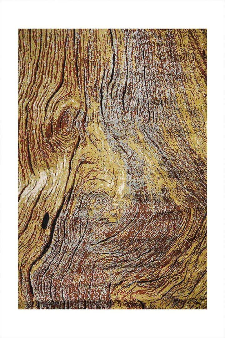 Classical and Traditional Design - 4.9 x 7.3 FT - Yellow & Brown - Art Rug - Superior Elegant Rug for Living Room - V Surfaces