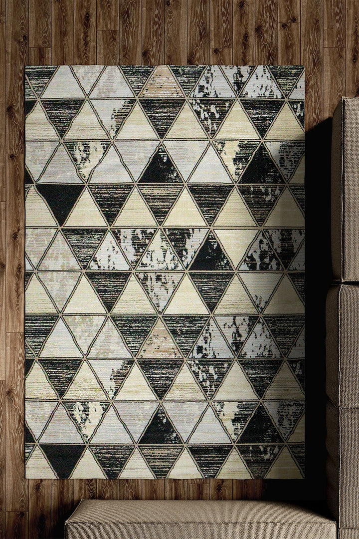 Classical and Traditional Design - 6.5 x 9.5 FT - Beige & Gray - Canvas Rug - Superior Elegant Rug for Living Room - V Surfaces