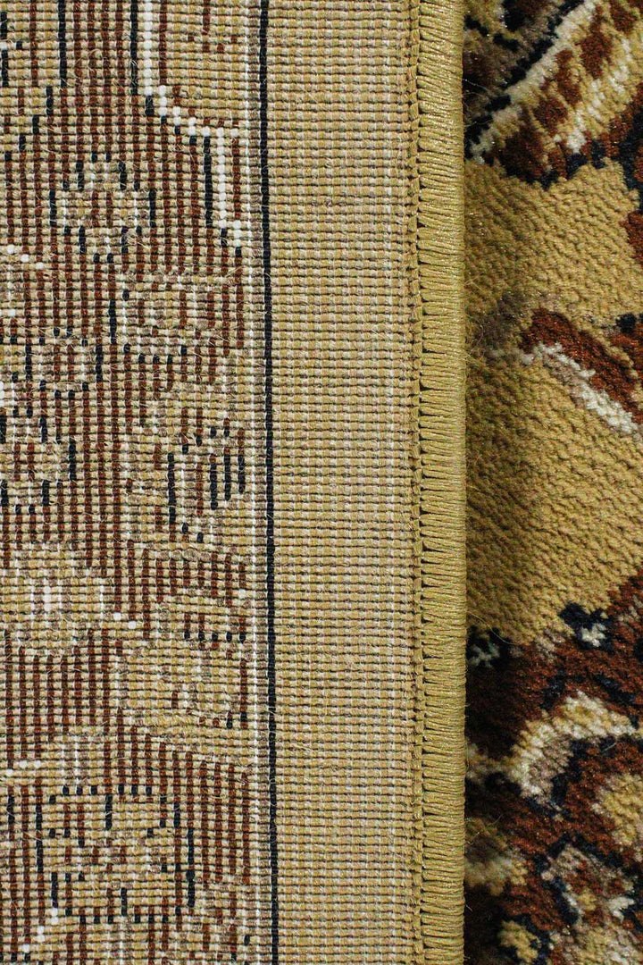Classical and Traditional Design - 6.5 x 9.5 FT - Brown - Saffron Rug - Superior Elegant Rug for Living Room - V Surfaces