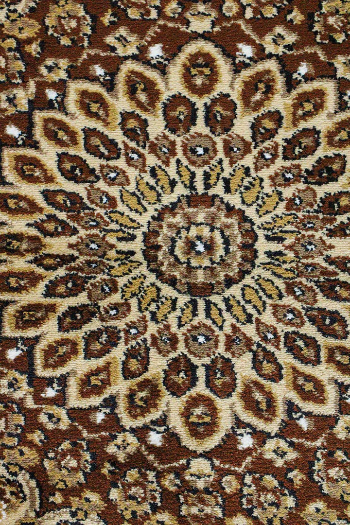 Classical and Traditional Design - 6.5 x 9.5 FT - Brown - Saffron Rug - Superior Elegant Rug for Living Room - V Surfaces