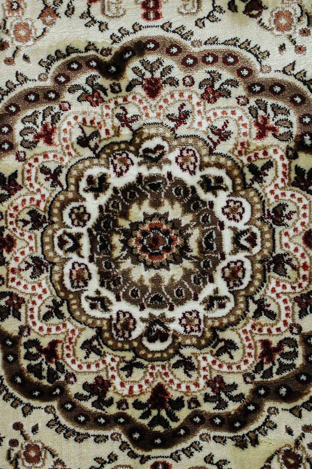 Classical Turkish Topaz Rug - 3.2 x 4.9 FT - Beige - Resilient Construction for Long - Lasting Use - V Surfaces